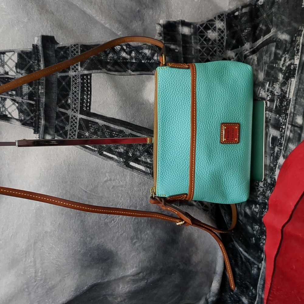 Dooney and Burke pebbled grain ginger crossbody